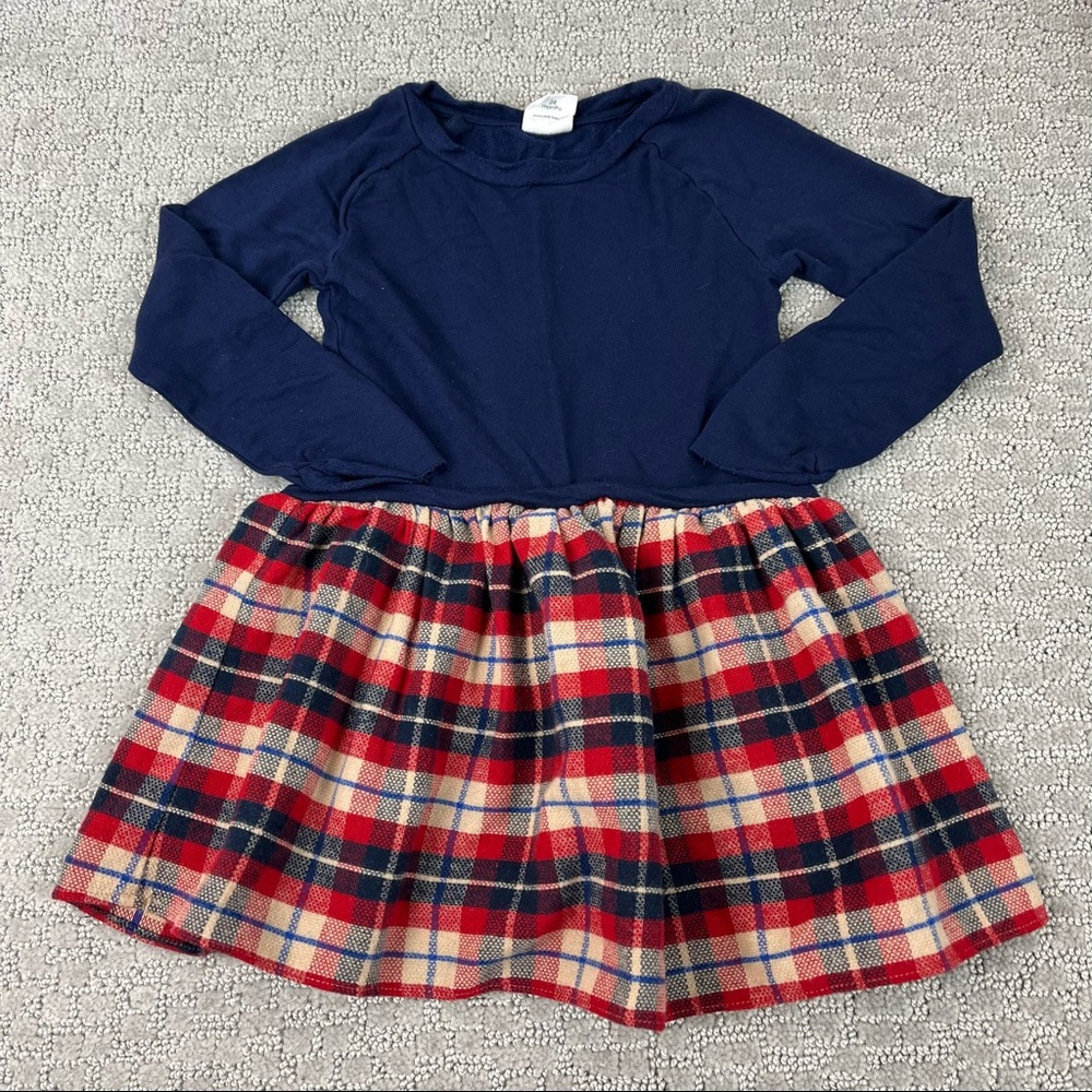 Egg by Susan Lazar navy plaid baby dress
